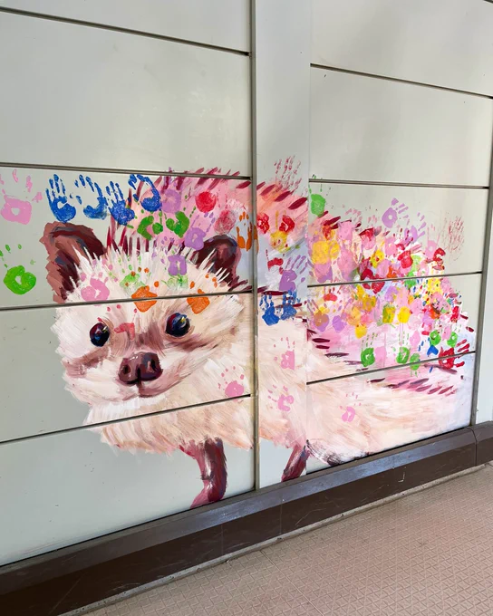 とある幼稚園にて、園児さん達と共に ハリネズミとライオンの絵を制作しました。園児さん方、先生方、素敵な彩りと楽しい思い出を ありがとうございました! 