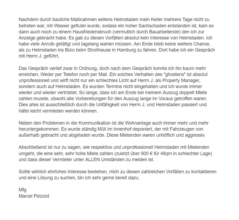 MarcelPetzold's tweet photo. Auf Google Maps und Trustpilot löscht Heimstaden fleißig Kritik. Let's see, wie sehr Twitter auf freie Meinungsäußerung steht ;)  

@Heimstaden @kentpersson @SHeimstaden @dwenteignen @HeimstadenNL https://t.co/ng8XQ5Cvsk
