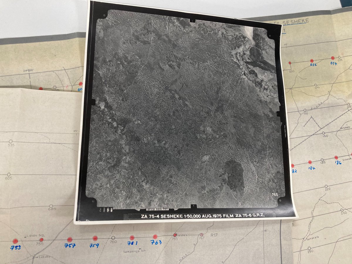 AerialSheila's tweet photo. It's not every day we find the original plots still inside the print boxes - these are from a 1975 survey of Zambia by Geosurvey International Ltd for the Directorate of Overseas Surveys.
#aerialphotography #dosproject #mapping #directorateofoverseassurveys #Zambia #geosurvey https://t.co/R5BC5p5Nt9