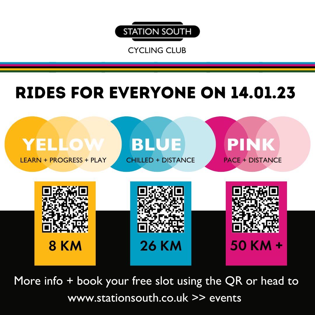 bikestationmcr's tweet photo. #bikerides for everyone! Starting + finishing @stationsouth on 14.01 followed by a Clubhouse Social. Find your colour, join us! Links to follow...
#communitycycling #manchester #stationsouth #levenshulme #stationsouthcc #sscc https://t.co/SpXqPjKlD1
