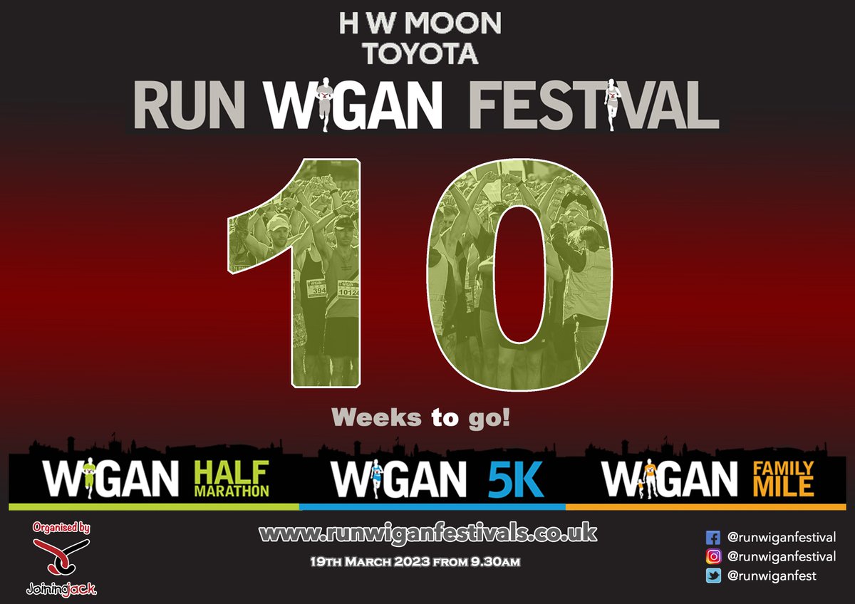 runwiganfest's tweet photo. 🌟WEEKS TO GO 🌟
Are you joining Team @alljoinjack for the 2023 @HWMoonToyota RWF Half Marathon, 5k and Family Mile on March 19? Save your place here:
https://t.co/zWCImKvSam
@Bithells @metrorodlancs @EnduranceCoach
#10weekstogo #thecountdownbegins #TeamJJ #makeadifference 👉👈 https://t.co/fNa8EQdtSv