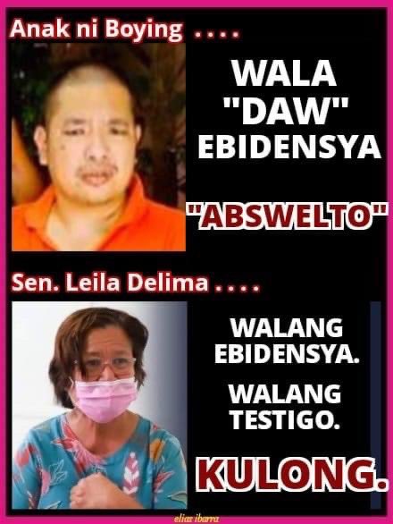 Yup, this looks just about right. #FreeLeilaDeLimaNow
