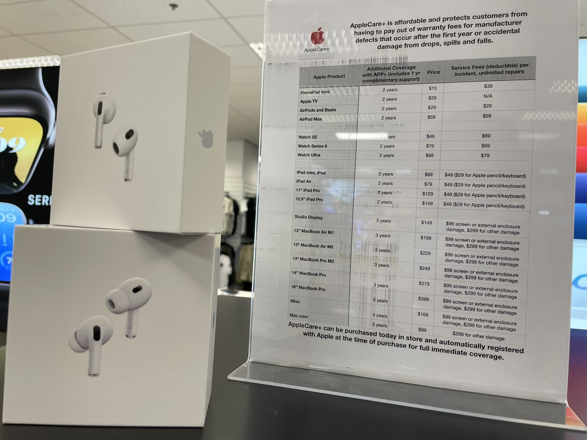 Apple_Rep_RAFL's tweet photo. Apple AirPods are you SALE, yes you heard right ON SALE. 3rd gen AirPods at $128 and our 2nd gen Pros at $199 https://t.co/6xp7TUfnox