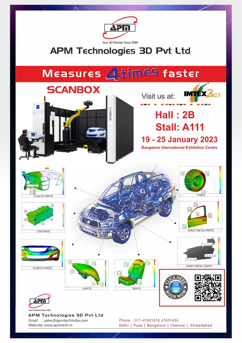 MetrologicallyS's tweet photo. Invitation Call-Out : @APMTECH3D's team is excited to welcome you to IMTEX 2023 and demonstrate their products and capabilities.
January 19 to 25, 2023
Booth: A111, Hall 2B
BIEC
#team #event #bangalore #imtex #imtex2023 #metrology #metrologynews #quality #scanbox #zeiss https://t.co/8WMOuukSsA