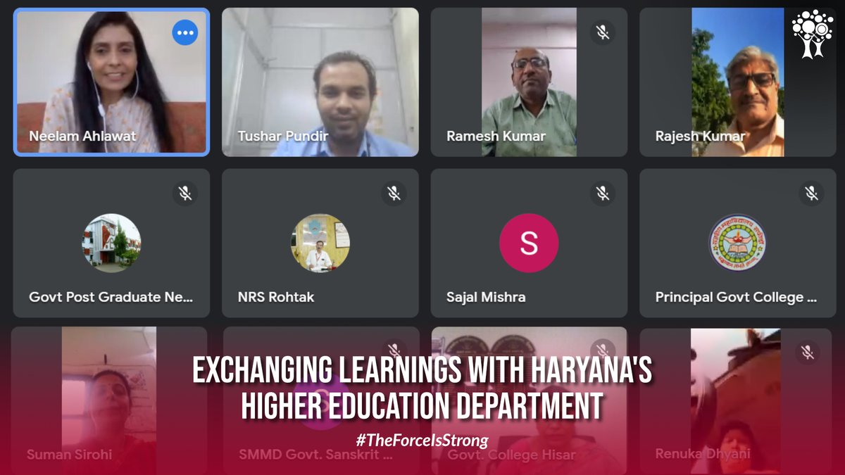 medhaorg's tweet photo. #ProjectSamarth: After creating a project management unit (PMU) in Haryana's Department of Higher Education (DHE), we conducted an orientation session with DHE officials from each district.  

#Medhaorg #TheForcelsStrong #ScalingWithTheSystem https://t.co/LccQNS1ZSp