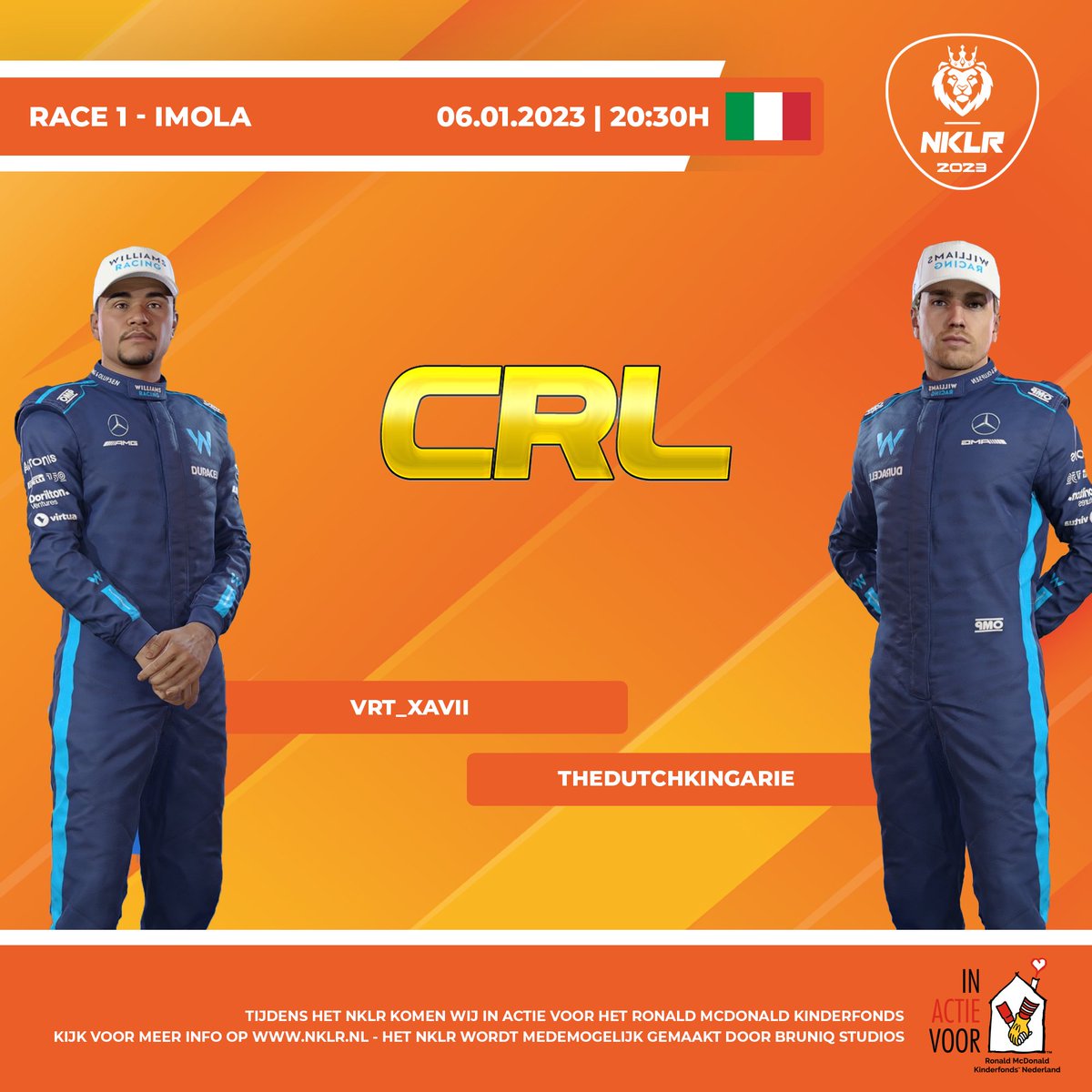 First race of <a href="/nkleagueracing/">nkleagueracing</a> tonight‼️
<a href="/Jajaboys030/">TheDutchKingARIE</a> and @VRT_Xavii 
will be our drivers for the first race around Imola 🇮🇹