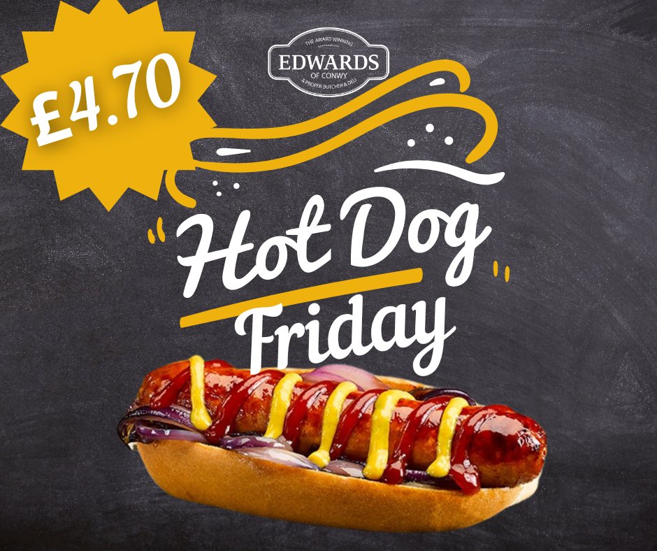 EdwardsofConwy's tweet photo. Hot Food Today /Bwyd Poeth Heddiw
π΄ Hot Dog Friday!
π΄ Welsh Roast Lamb Baps
π΄ Hot & Spicy Chicken Drumsticks
π΄ Soup of the day: Curried Parsnip
#WelshPGILamb #Friday #HotDogFriday https://t.co/vUpwysTBlV
