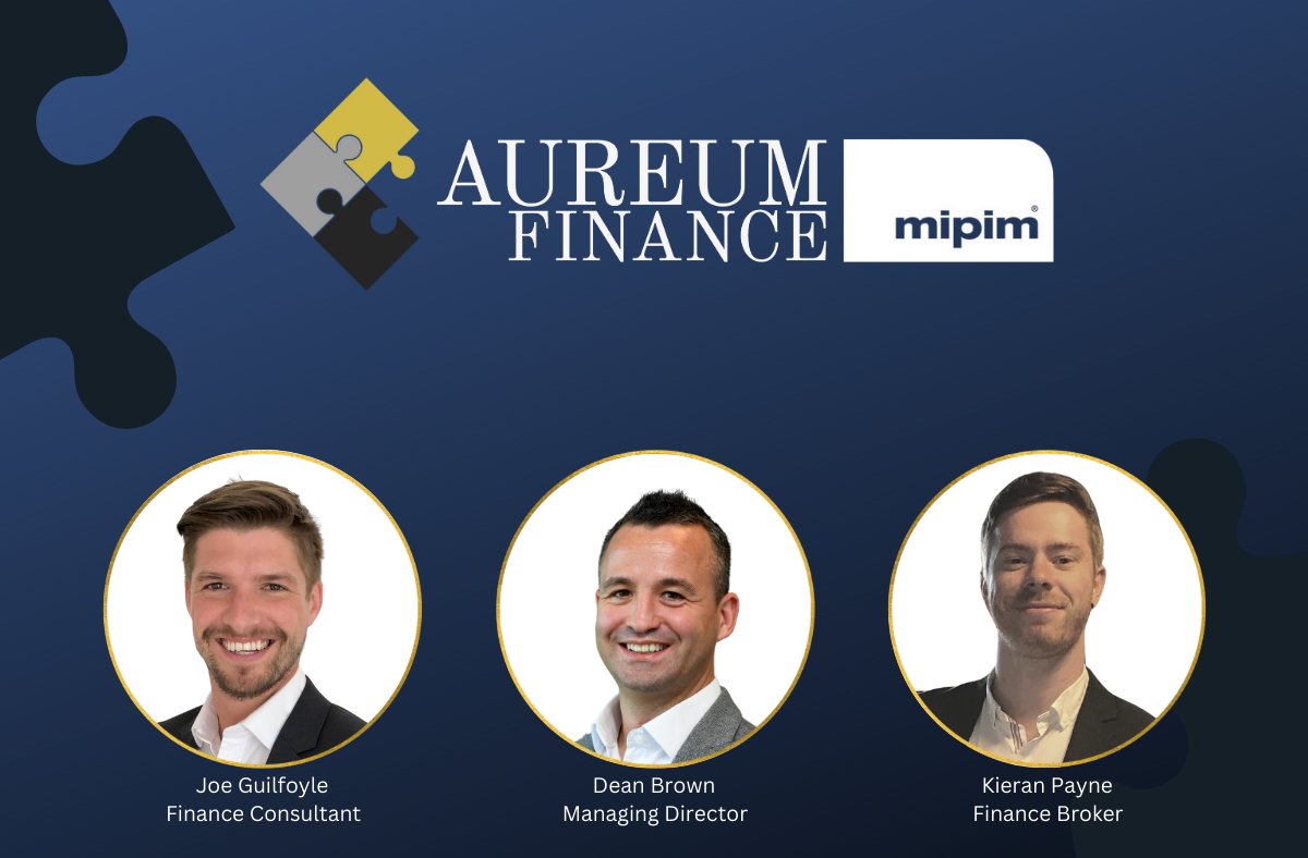 Aureum Finance will be at MIPIM 2023!

Dean Brown, Kieran Payne and Joe Guilfoyle from the Aureum team will be in attendance from 13 - 17 March.

If you would like to arrange a meeting or have any events that you would suggest, then please get in touch.

#AureumFinance #MIPIM2023
