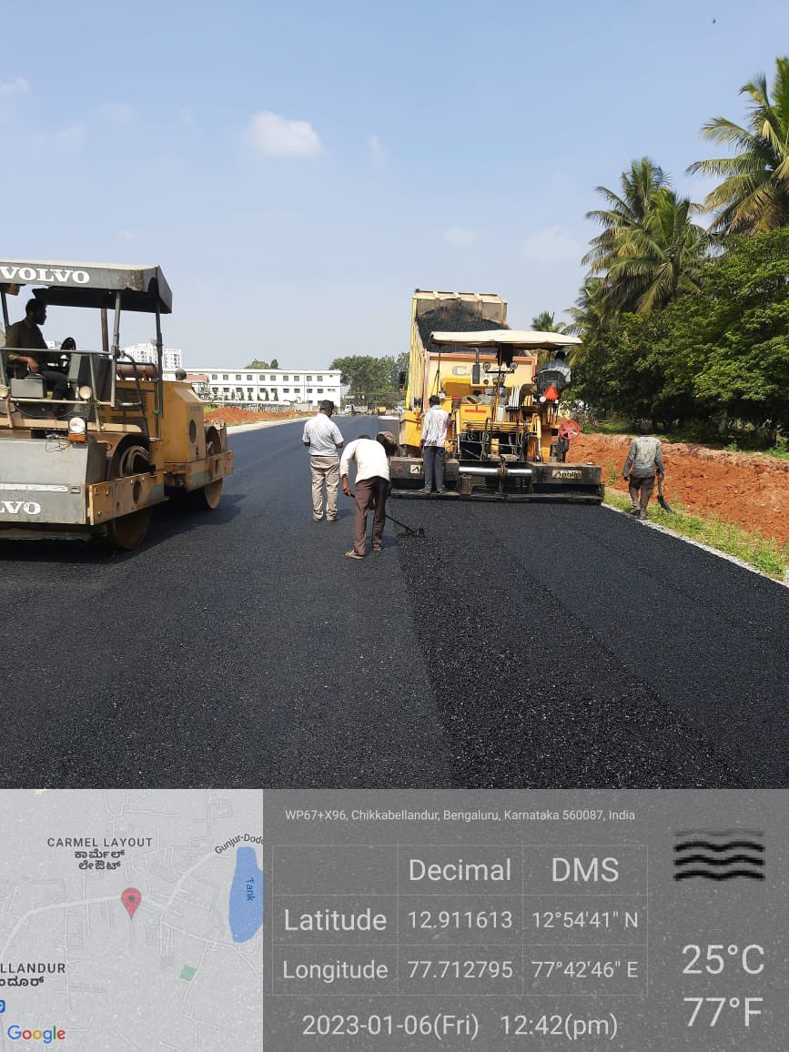 Asphalting work begins on the final stretch of the CDP road from Chikkabellandur to Sarjapur Road. Once completed, this road will provide a big relief for thousands of Commuters

#betterCommute 

<a href="/ArvindLBJP/">Aravind Limbavali</a> <a href="/manoharGABJP/">Manohara reddy</a> <a href="/JCREDDYPK/">JAYACHANDRA REDDY</a> <a href="/Clementcjayakum/">Clement C Jayakumar</a>