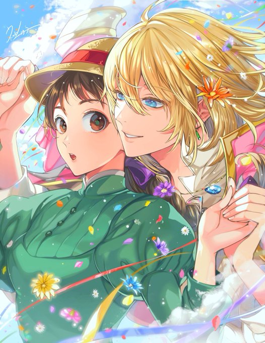 空中散歩🌸🌼💠🏵#ハウルの動く城 