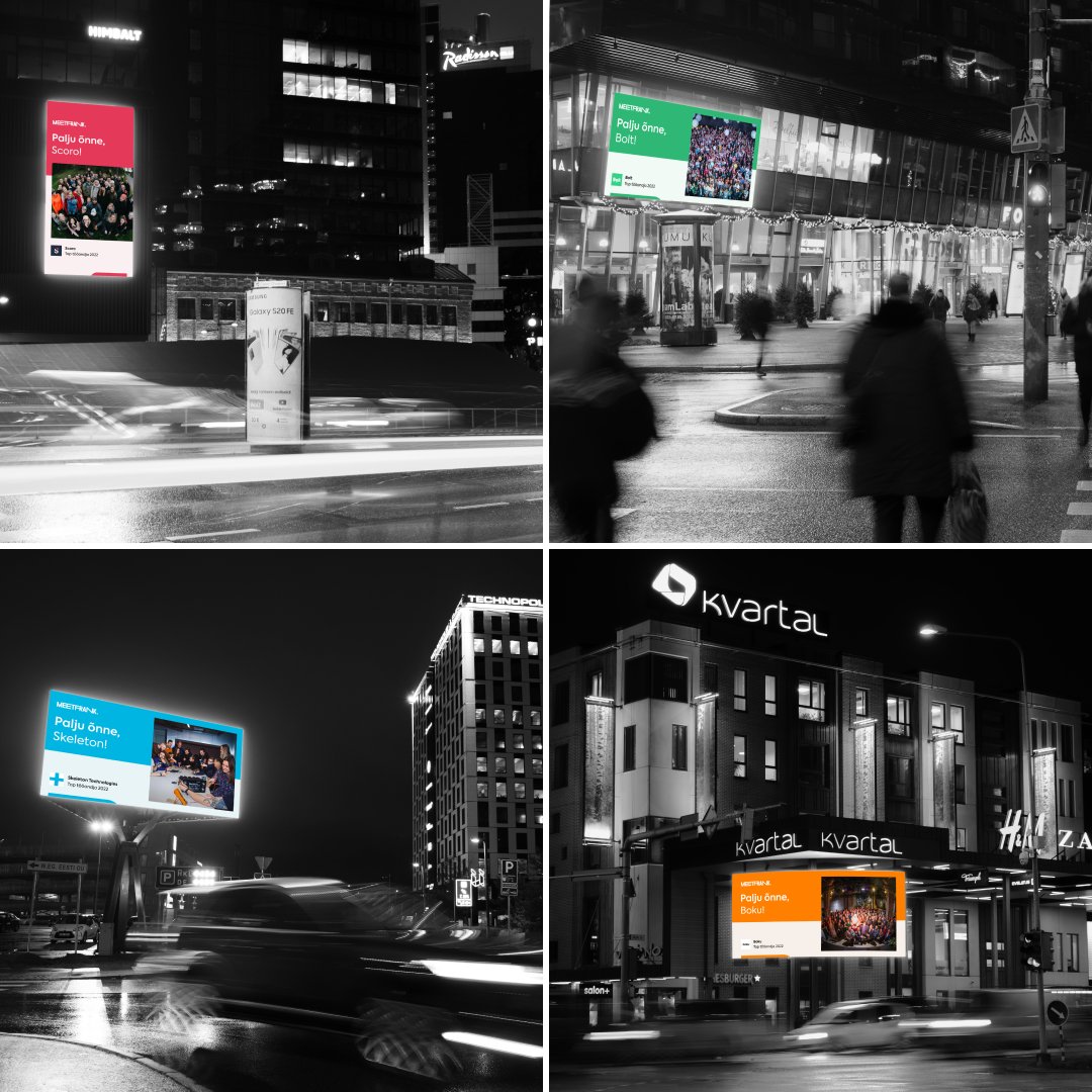 To honor the Top Employers of the Year on MeetFrank, we surprised them with outdoor advertisements throughout Tallinn and Tartu. How many have you been able to spot? 👀

#recruitment #creative #dooh #Estonia