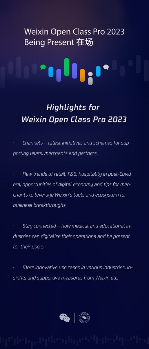 Weixin_WeChat's tweet image. Our annual #WeixinOpenClassPro is returning in 4 days! The event will be livestreamed via YouTube – surely it’s the annual gala that you shouldn’t miss! 

📝 10 Jan 2023
⏰ 10am CST

🔗YouTube streaming link will be released soon, stay tuned!