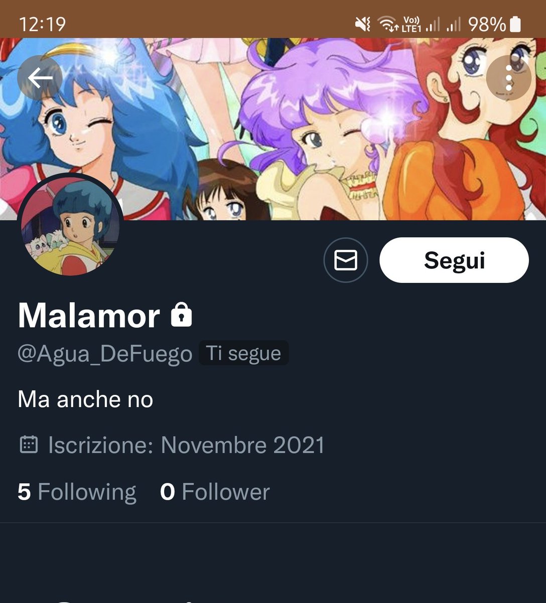 <a href="/66Mirandola/">enrica mirandola</a> @Existensze_ <a href="/Agua_DeFuego/">Malamor (StefAnsia)</a> Questa sono io, mi serviva un profilo per seguire gli altri due che si spacciavano per me perché, cambiando il nome (da rumbamagicaa a runbamagicaa a ruamagica rischiavo di non trovarli più poiché su questo mi hanno bloccata). A me basta che hanno tolto le mie foto e il mio nome