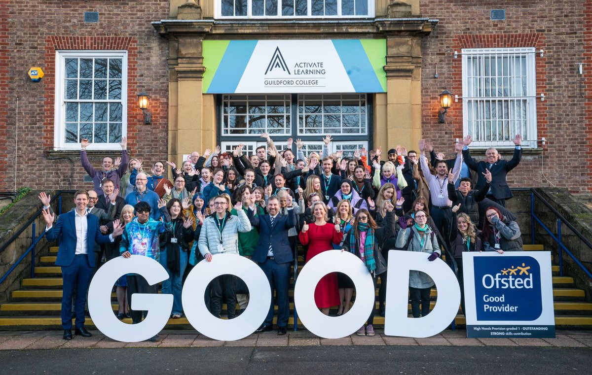 Activate Learning is proud to announce it has been awarded an overall Ofsted rating of 'GOOD' with an Outstanding feature!  

Read the full story here: bit.ly/OfstedGoodAL

#GoodAndStrongTogether🤩