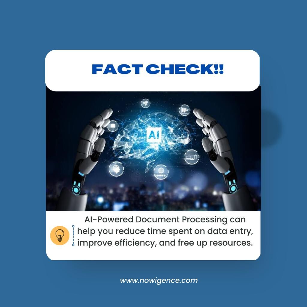 Nowigence's tweet photo. With intelligent document processing, you can leverage the power of #AI to gain real-time insights into your business processes and make data-driven decisions. Click here - https://t.co/iTUNRPheod to know more🤑
#AIfactcheck #AITool #Pluaris #Nowigence https://t.co/5J1q4eoLRw