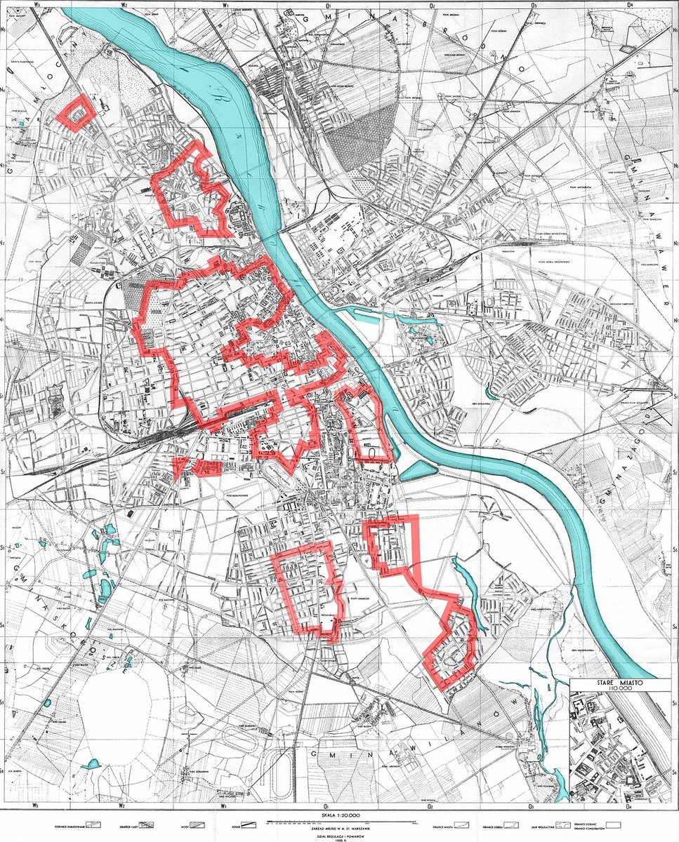 Parts of ##Warsaw controlled by the Polish resistance on August 4 1944, during ##Warsaw Uprising. redd.it/ckowa5 #MapPorn