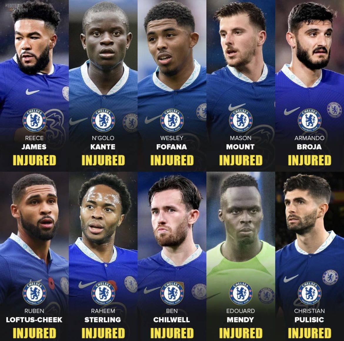 FrankKhalidUK's tweet photo. We just need one more injury to make it a full team of injuries &amp; perhaps the manager to trip down some stairs to complete the set. I am so depressed at this moment. https://t.co/h4EgohpBrE