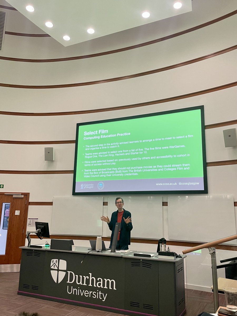 UCLanComputing's tweet image. I love innovative approaches to teaching, such as using films to teach students about #cybersecurity #computingeducation #CEP23 @josephmaguire