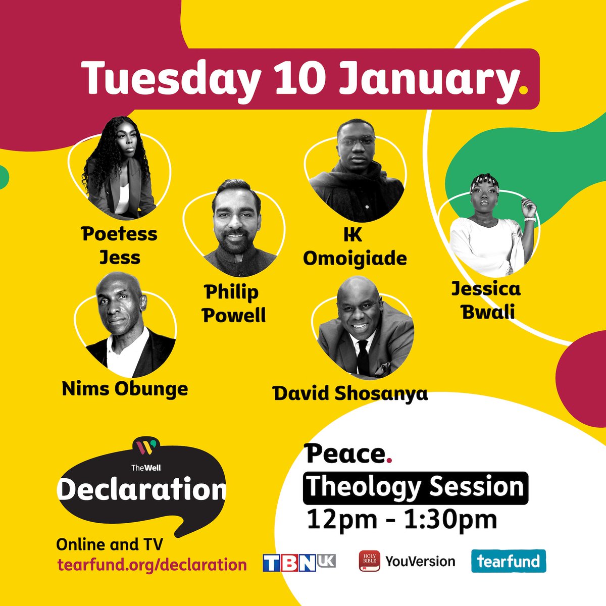TheWellOrg's tweet photo. Tuesday 10 January - Walking in peace will mean working to overcome any prejudice and enmity in your own heart and seeking peace with all your neighbours. Join us!

➡️ Morning Prayer
➡️ Theology Session⁣
➡️ Live TV Show
➡️ Afterparty https://t.co/iuqf2M0XXG