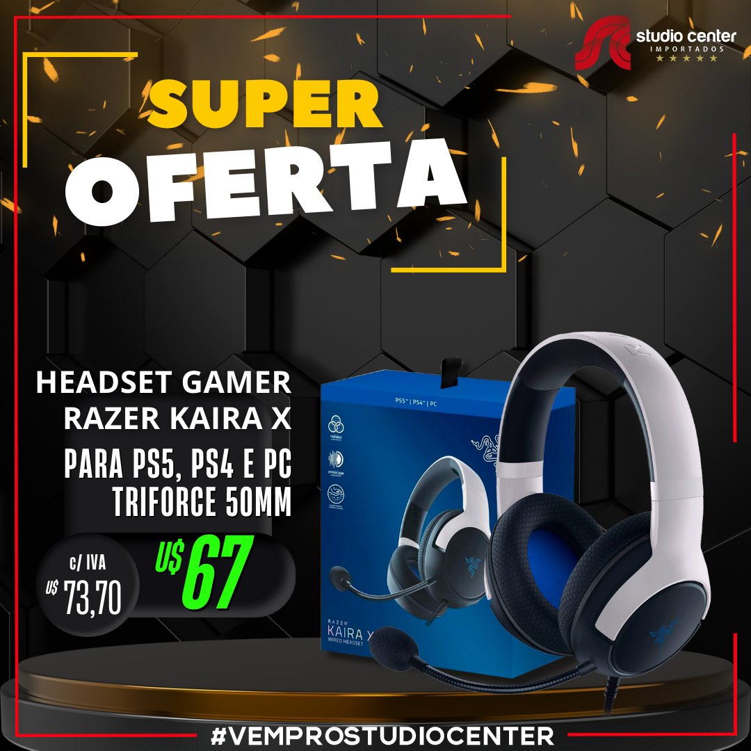 studiocenterpy_'s tweet photo. Headset Gamer Razer Kaira X.
Experimente a adrenalina de mergulhar na cena de outra maneira!
Studio Center, o mundo inteiro em um só lugar!
#vemprostudiocenter
#studiocenter
#comprasnafronteira
#comprasparaguay
#pedrojuancaballero
#oferta #razer #kairax #ps5 #ps4 #pc #gamer https://t.co/Wcjs80gB0w