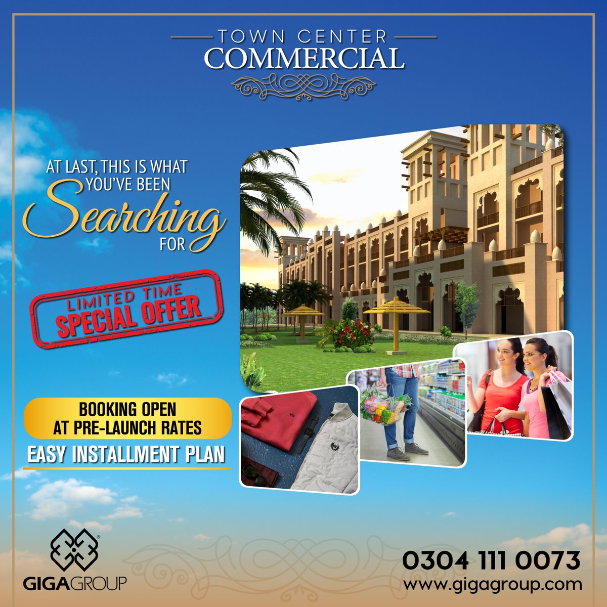 Be quick to invest in commercial shops in DHA Phase II Islamabad, which are available on an easy instalment plan. 
Rates are going to 𝙞𝙣𝙘𝙧𝙚𝙖𝙨𝙚 very soon!

#gigagroup #towncentercommercial #commercialshops  #specialdiscountedoffer #bookingopen #booknow #offer #DHAIslamabad