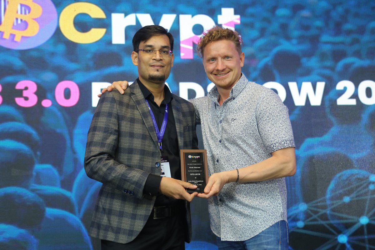 BcryptGlobal's tweet photo. Thank you @viveksharma636 for speaking at #BCrypt22! We look forward to seeing you at #BCrypt23.
More details: https://t.co/x1mUecwtW6
#Bcrypt #BcryptIndia #Crypto #Web3 #Metaverse #NFTs https://t.co/OzrMx3HHVW