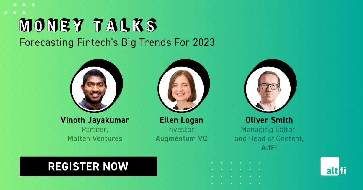 Wondering what 2023's biggest fintech trends will be? Look no further! ✨ 

Our fantastic panel will be exploring their predications in our first Money Talks webinar of the year.

Register here: brighttalk.com/webcast/16919/… 

 📅 19 January 2023
 ⌚ 11:00-11:45 UK time

#fintech