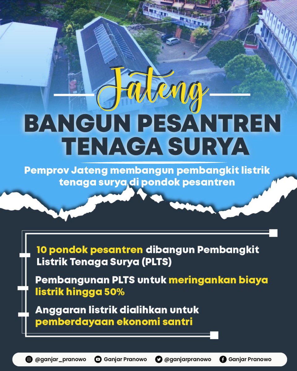 PLTS atau Pembangkit Listrik Tenaga Surya ini sudah cukup lama kita rintis, sebagai salah satu bentuk nyata komitmen dari inisiatif Central Java Solar Province.

Yang kita kerjakan misalnya dengan PLTS atap, sehingga tidak butuh buka lahan lagi, tinggal memanfaatkan yang ada.