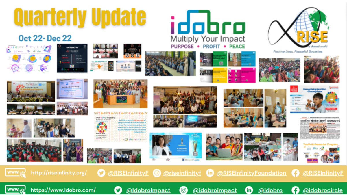 IdobroImpact's tweet photo. We are glad to share our Quarterly update (Oct-Dec) as per the PECO (Partnership, Entrepreneurship, Citizenship, Opportunities) model, developed by Idobro.
You can access the full Newsletter with link here: https://t.co/jZcy3gjAu5
#Newsletter #RiseinfinityF #Idobroimpact https://t.co/ppDYYs9eYQ