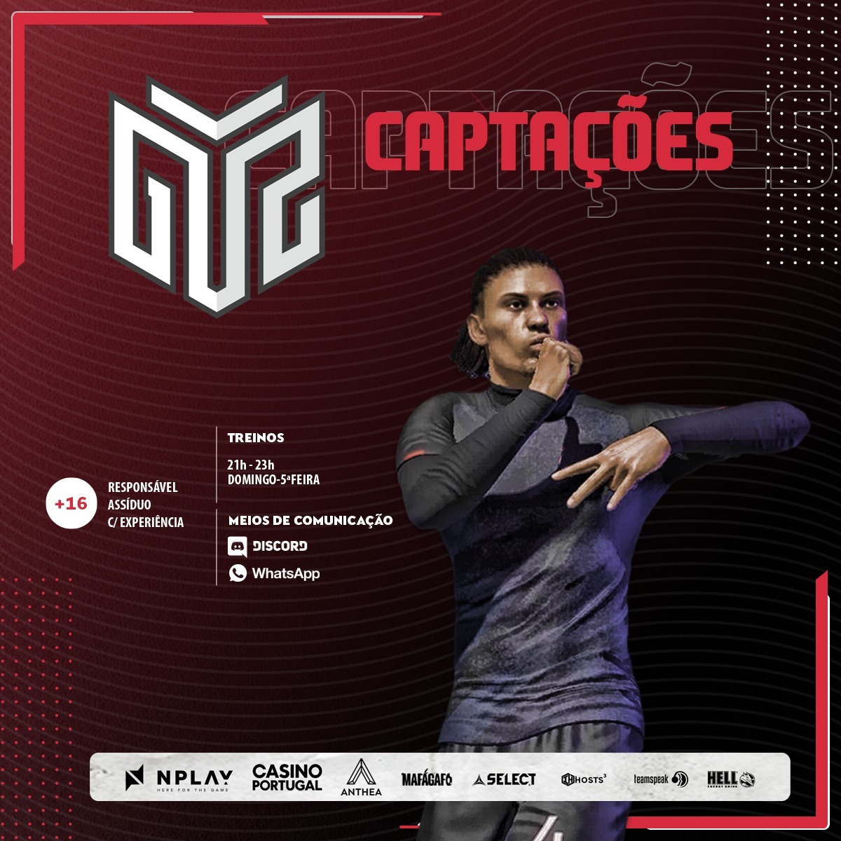 NhesmaGTZ's tweet photo. GTZ Esports está aberto a captações para todas as posições.

mais informação mp

@EuJogador @S6_trialhouse @ProPortugues https://t.co/4d8wzXhTn1