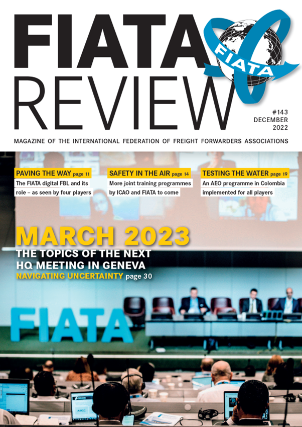 fiatafederation's tweet photo. The FIATA Review December issue is out! https://t.co/BCT9JEdo2L Expert interviews on electronic trade docs, training, maritime updates &amp; more don't miss it! https://t.co/xkBPaayo96 @MSCCargo @iccwbo @arabbank_CH @UNCTAD_TLB @icao 
#FIATA #logistics #freight #cargo #digitaltrade https://t.co/1lhBOQu96l