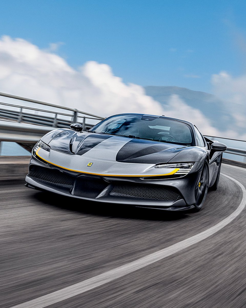 Cruising above the cloud line.  
#FerrariSF90Stradale #AssettoFiorano #DrivingFerrari #Ferrari