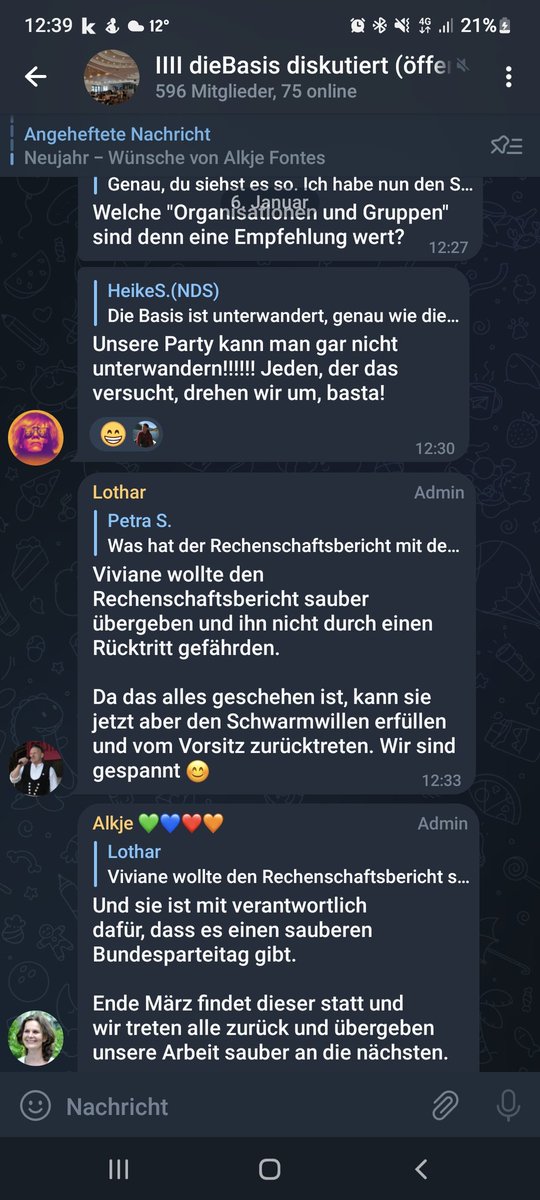 Hach, es ist ein Genuss zu sehen, wie der Schwarm unserer liebsten Partei #DieBasis sich selbst zerstückelt. Und dann die Lliebe Alkje.. die hat die Partei-Bienchen im Griff
#Irrgeleitete #Querdenker #DieBasis #Querdenken #VölkischeSiedler
@FlugschuleE @SR62611603 @TanjasMali