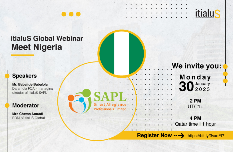 itialuSGlobal's tweet photo. Meet Nigeria will be the second event of a series named Meet the Country promoted by itialuS Global.
Don't miss out on this great opportunity to
learn about Nigeria

click here to register: https://t.co/qAlp39VEfj

#nigeria #meetnigeria #meetthecountry #internationalbusiness https://t.co/YdmqrS87wI