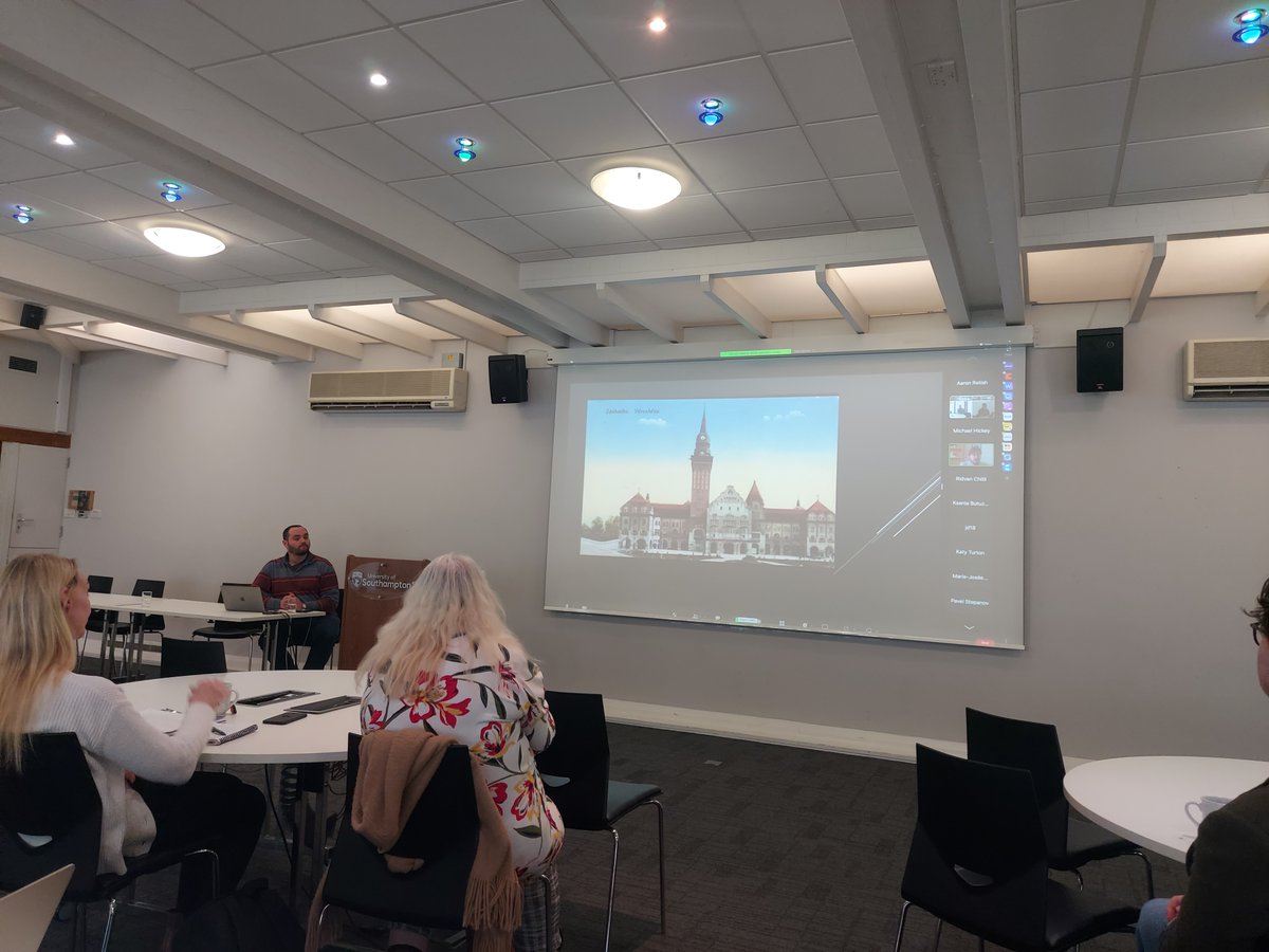 Final day of an excellent Study Group conference in sunny Southampton! Stefan Gužvica talking online about the Russian Revolution as a World Revolution <a href="/BASEES/">BASEES</a> #sgrr #research