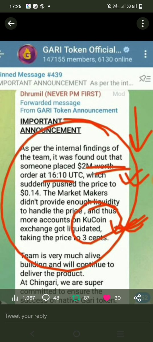 mrperfect100717's tweet photo. #ChingariHatao Good mng all users🌹
1)https://t.co/AccM09qwGl  can't add fake aadhar details
2) blaming other projects #moj #josh
3) blaming biggest exchange #KuCoin for liquidate but reality is gari is rugpull  scam
Scammer* always blame other for covering own scam*😂@sumitgh85 https://t.co/ofi1mlnSZe