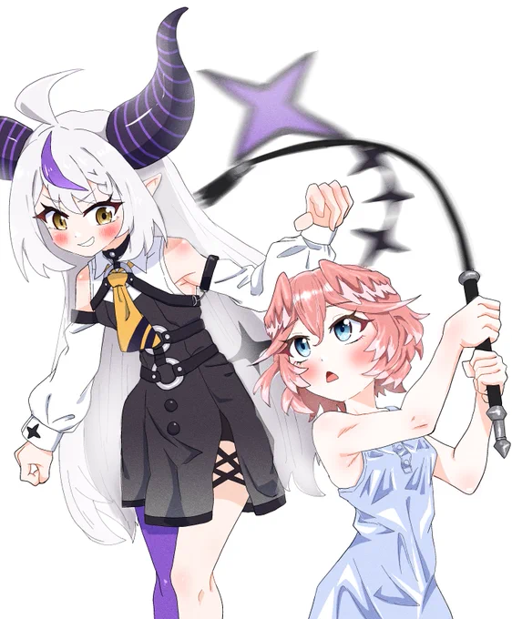 尻尾でムチの扱いを指南するラプラス #laplus_artdesu #Luillust