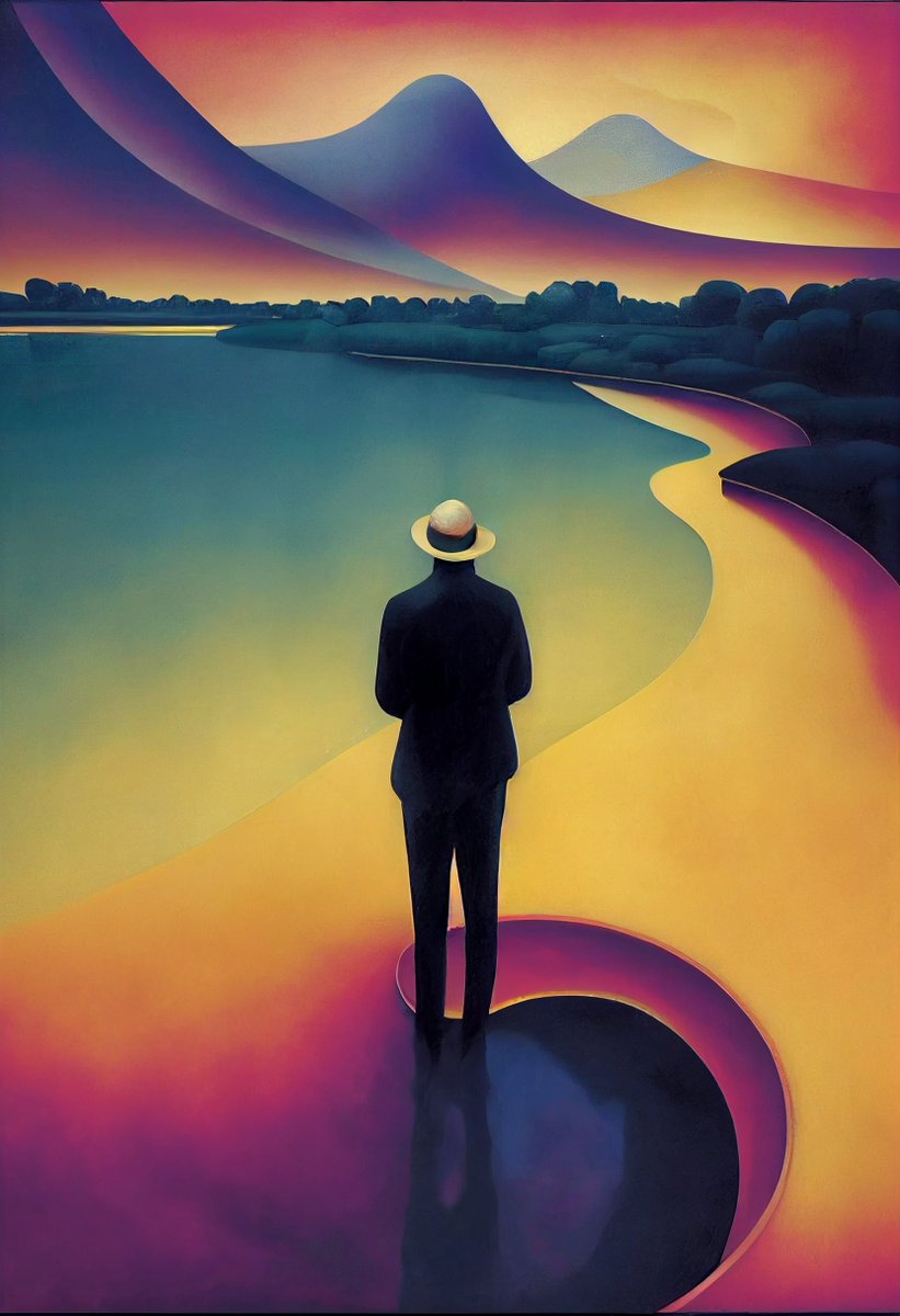 Walking that lonely road. 

#NFTart #Art #digitalArt #aiartist #aiart #aiartcommunity #midjourneyV4 #ai #midjourneyart