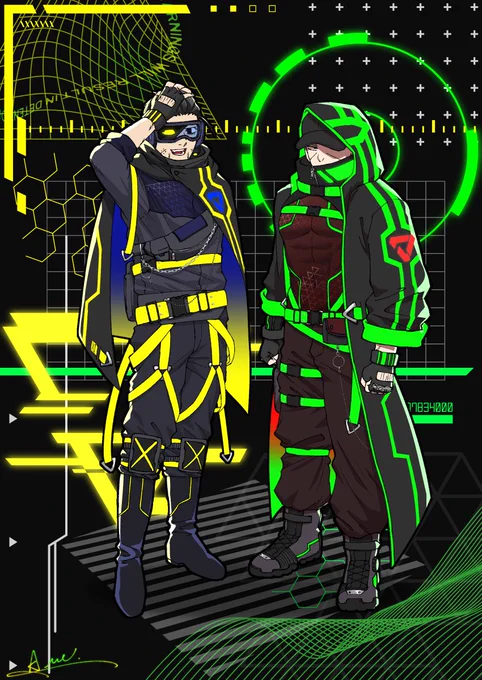 尾&月サイバーパンクファッション 