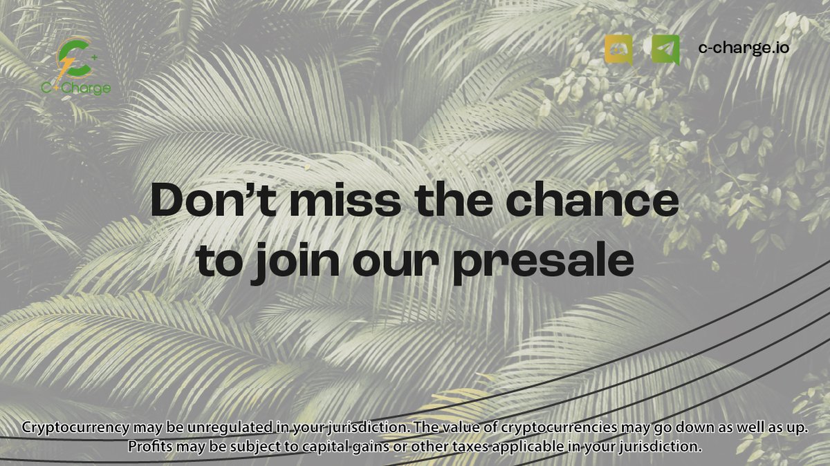 C_Charge_Token's tweet photo. What are the top features of C+Charge?

✅ Blockchain-based solution
✅ Opportunity to earn carbon credits
✅ Streamlined pricing display
✅ Transparent payment system

Don't forget to join our presale ⬇️

https://t.co/ixe18bPqzI https://t.co/QVxEh6kxSQ