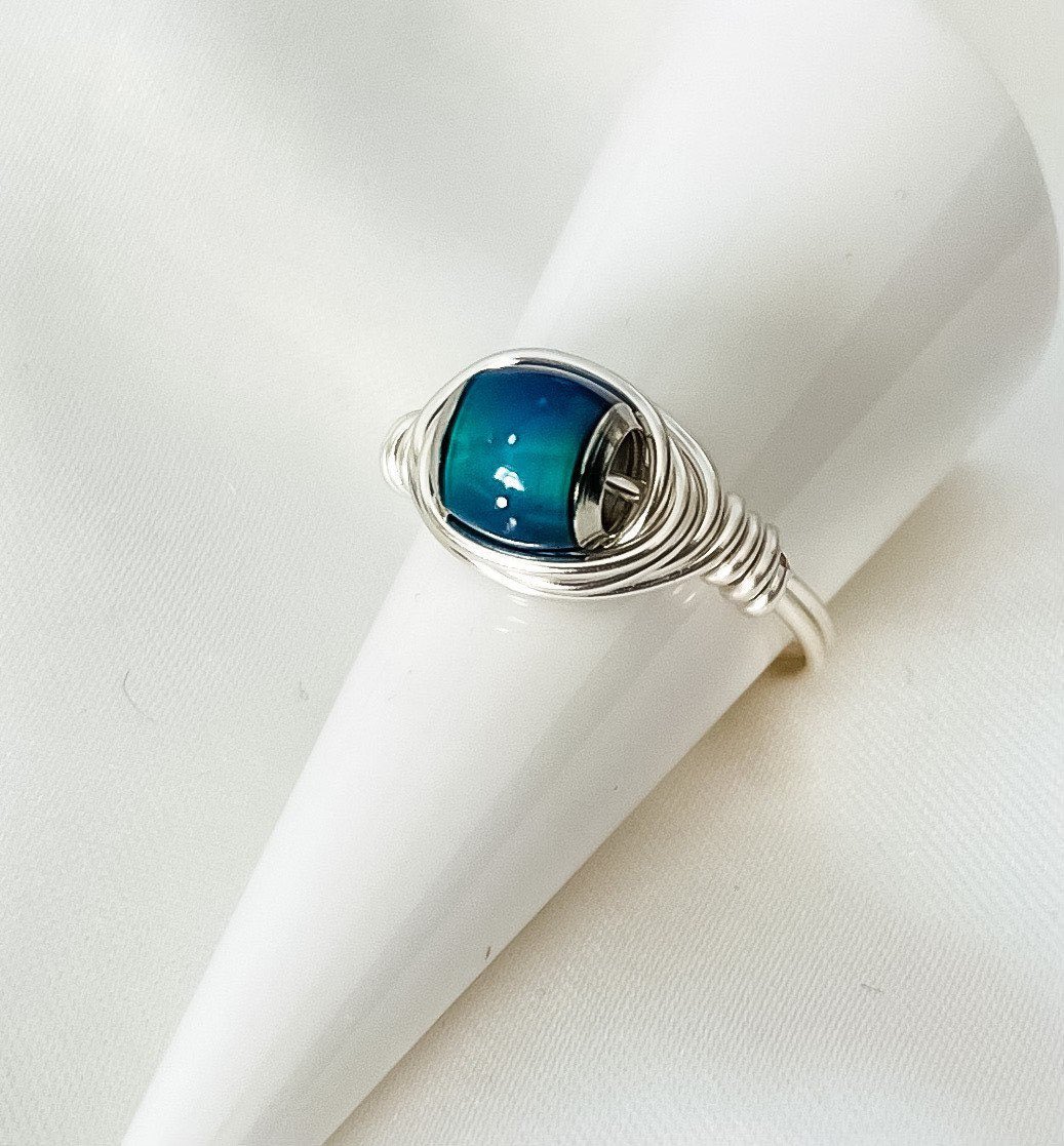 moonvibegems's tweet photo. Excited to share this item from my #etsy shop: Mood Ring,Mood Bead Ring, Silver Plated Copper Wire Wrapped Ring, Fashion Ring, 90’s Style, Retro Ring. #women #moodring #womensring #rainbowring #beadedwirering #temperaturering #ladiesrings #moodrings https://t.co/kXJh8lLKvB https://t.co/foRmFFpFNL