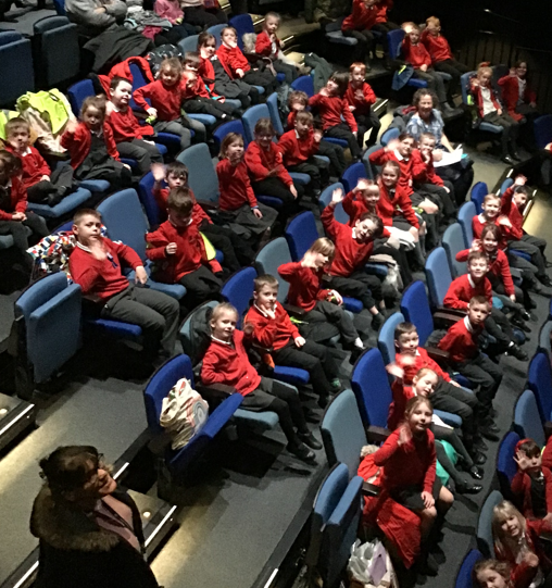 PSMPrimary's tweet photo. Reception and Key stage 1 classes went to watch the performance of Pinocchio at the Theatre Royal today. It was a fantastic production, which everyone enjoyed watching. The children were wonderfully behaved and as always a credit to the school!🌟#PSMPS  #schooltrip @TRPlymouth https://t.co/vTAgq6OMER