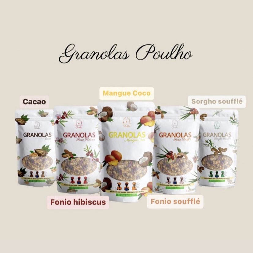 Poulhobj's tweet photo. Lequel de nos #granolas artisanaux vous fait le plus de l’œil ? 👀

- #Cacao 🍫
- Fonio #Hibiscus 🌺
- Mangue Coco 🥭🥥
- #Fonio soufflé ✨
- #Sorgho soufflé 🌾

Ingrédients 100% naturels, #sansconservateurs, sans arômes artificiels ni additifs ! 

#glutenfree #glutenfreefood https://t.co/8IaYSlPElh