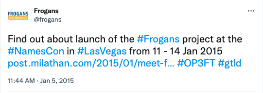 MackenzieT's tweet photo. @TehHarry Depuis bientôt 1/4 siècle (projet lancé en 1999) on voit passer une ou deux fois par an des messages sur le lancement grand public "imminent" du projet #Frogans - dans les mois, semaines, jours à venir. Qui parie qu'il se passera réellement quoi que ce soit en 2023? 🤭 https://t.co/YF5L6CqjYs
