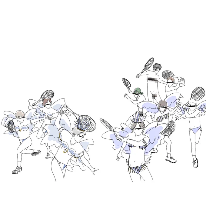 4th氷帝ビジュの前列にいるキャラ達がサンバしてる様にしか見えない目の病気になってしまった 