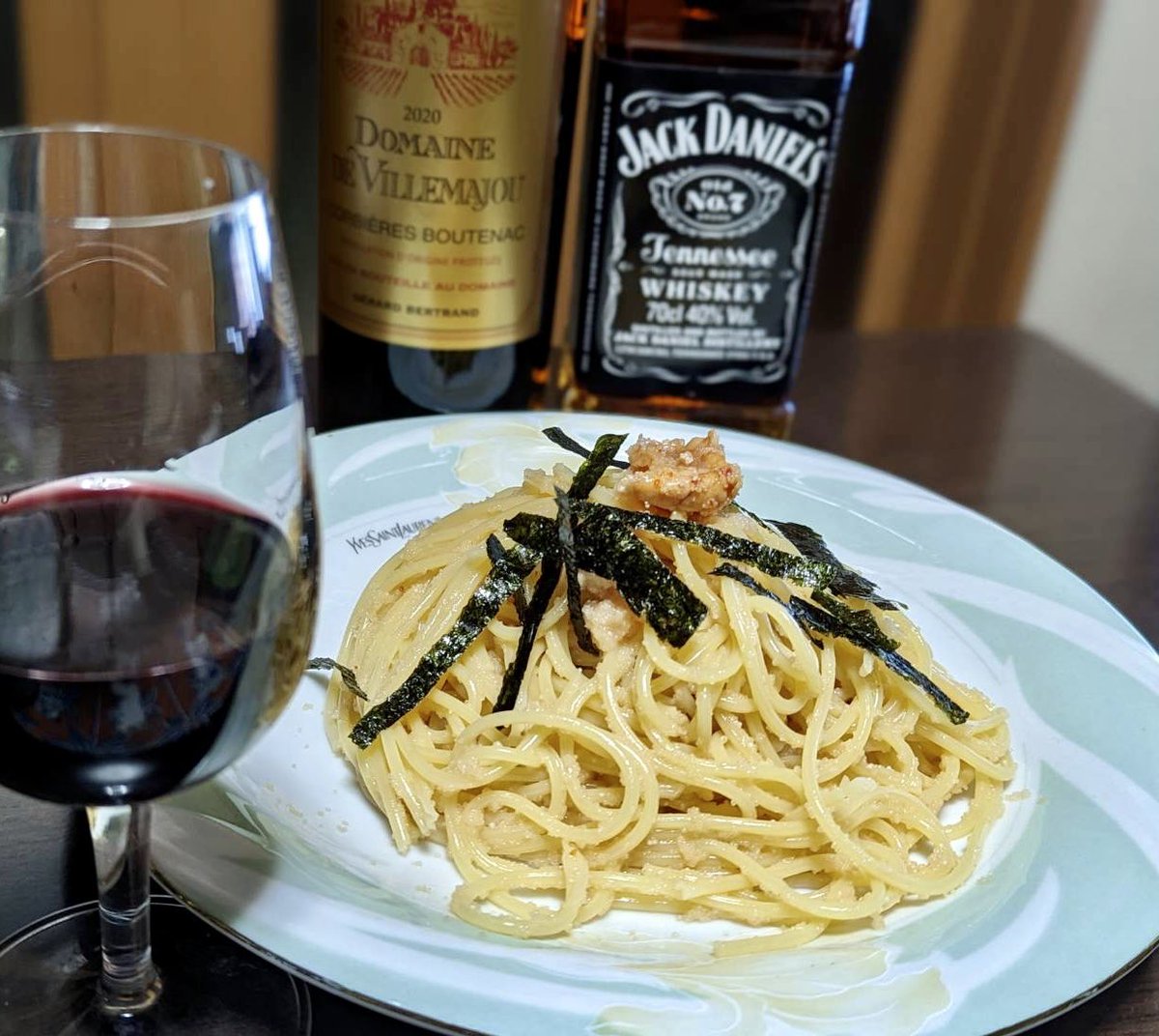 chiko1960chan's tweet photo. 明太パスタ🍝、美味い😊　昨夜なかなか寝付けなくて今まだ９時だけど眠くなったきた😅 https://t.co/T90wSi6SE2