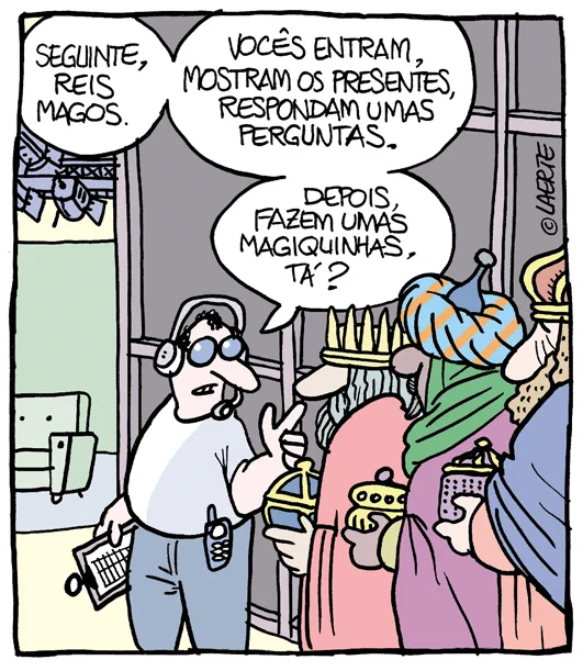 Hoje é dia de Reis. Um cartum de 2003: 