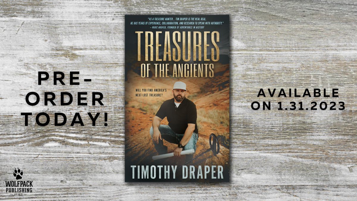 wolfpackpub's tweet photo. For all the people who've ever wondered what treasures America is hiding, pre-order Timothy's book today! 

https://t.co/ZmPSVYknwR

-
-
-
#WolfpackPublishing #TreasureHunting #TimothyDraper #PreOrderBook https://t.co/liH6qhtWwM