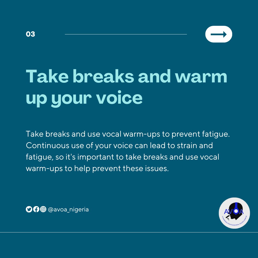 avoa_nigeria's tweet photo. Voiceover artists, don't let the #harmattanseason harm your voice! Follow these tips to keep your voice healthy:
1. Stay hydrated with water
2. Use proper microphone technique
3. Take breaks and warm up your voice
4. Avoid yelling and loud talking
5. Avoid irritants
#AVOA https://t.co/kG91R8mCSe