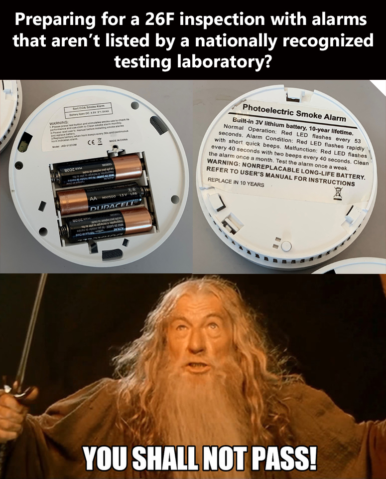 Massachusetts law requires smoke &amp; CO alarm inspections before selling certain homes. These alarms must be listed by a nationally recognized testing laboratory such as <a href="/UL_Standards/">UL Standards & Engagement</a> (UL) or <a href="/Intertek/">Intertek</a> (ETL). Always choose alarms from a well-known national brand!
